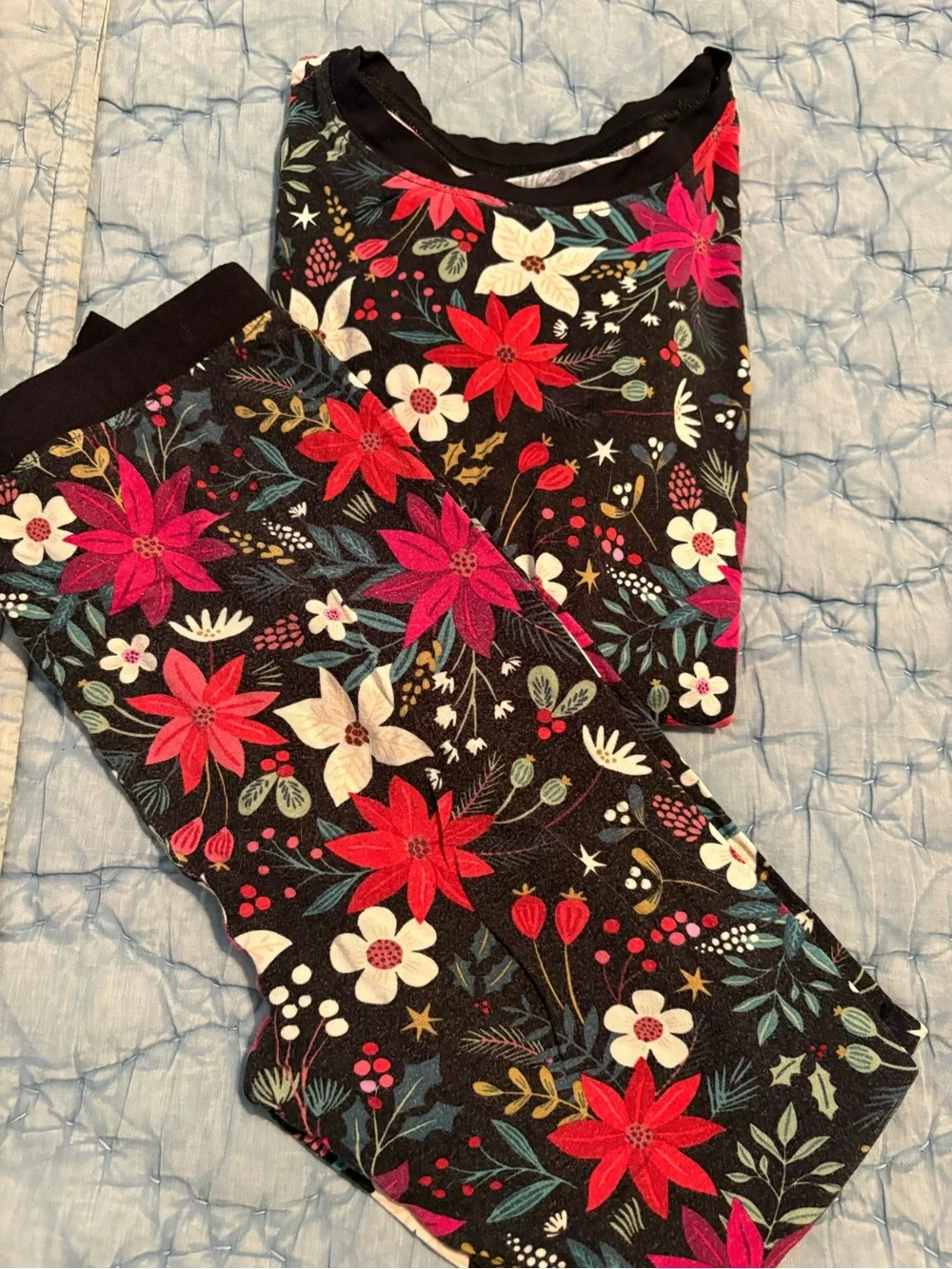 Little Sleepies Berry Merry Holiday Pajama Set Size 9/10